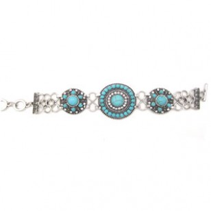 Tibetan Silver Turqouise Armband 9